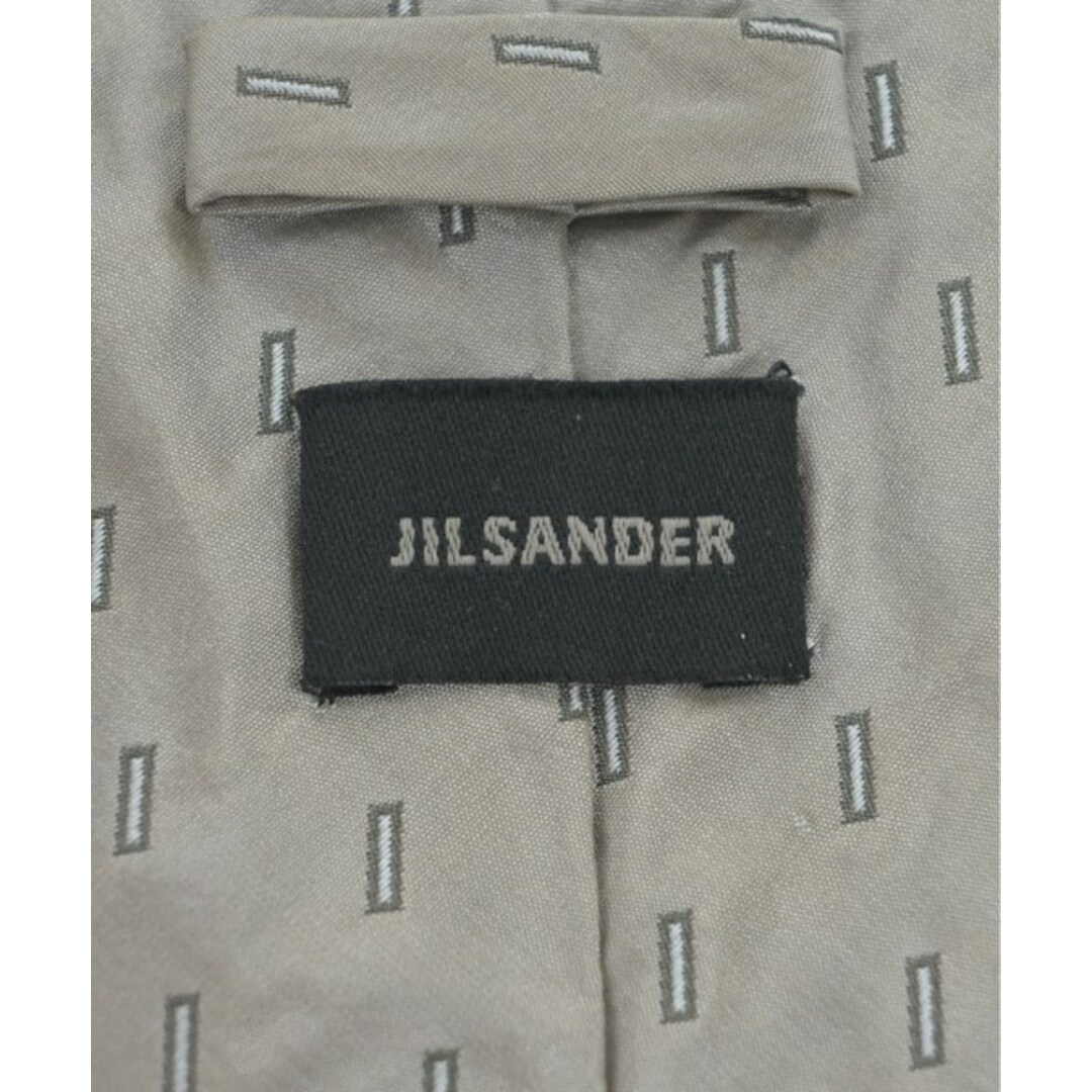 Jil Sander(ジルサンダー)のJIL SANDER ジルサンダー ネクタイ - グレーx白(総柄) 【古着】【中古】 メンズのファッション小物(ネクタイ)の商品写真