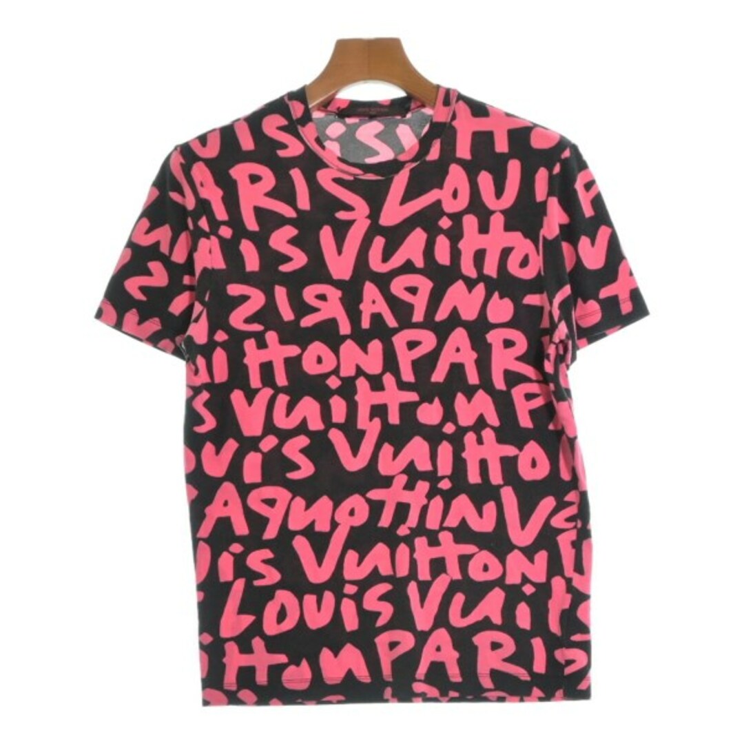 LOUIS VUITTON(ルイヴィトン)のLOUIS VUITTON Tシャツ・カットソー XXS 黒xピンク(総柄) 【古着】【中古】 メンズのトップス(Tシャツ/カットソー(半袖/袖なし))の商品写真