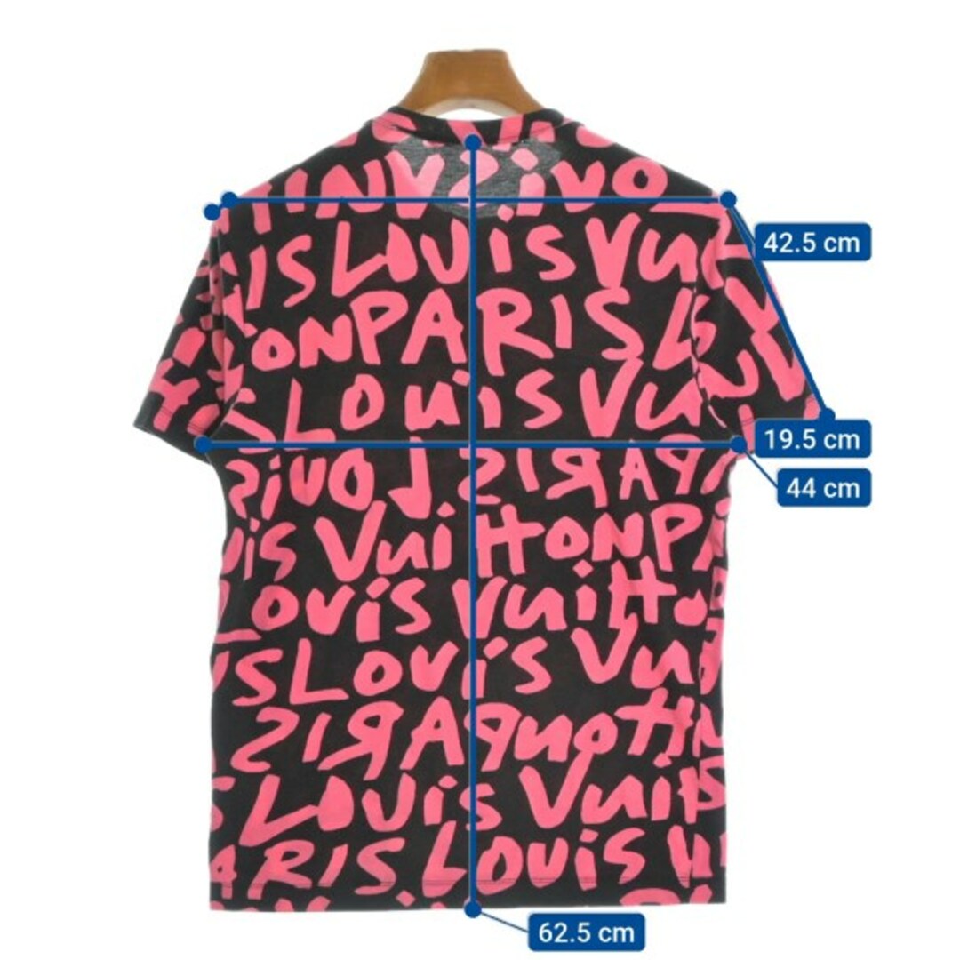 LOUIS VUITTON(ルイヴィトン)のLOUIS VUITTON Tシャツ・カットソー XXS 黒xピンク(総柄) 【古着】【中古】 メンズのトップス(Tシャツ/カットソー(半袖/袖なし))の商品写真