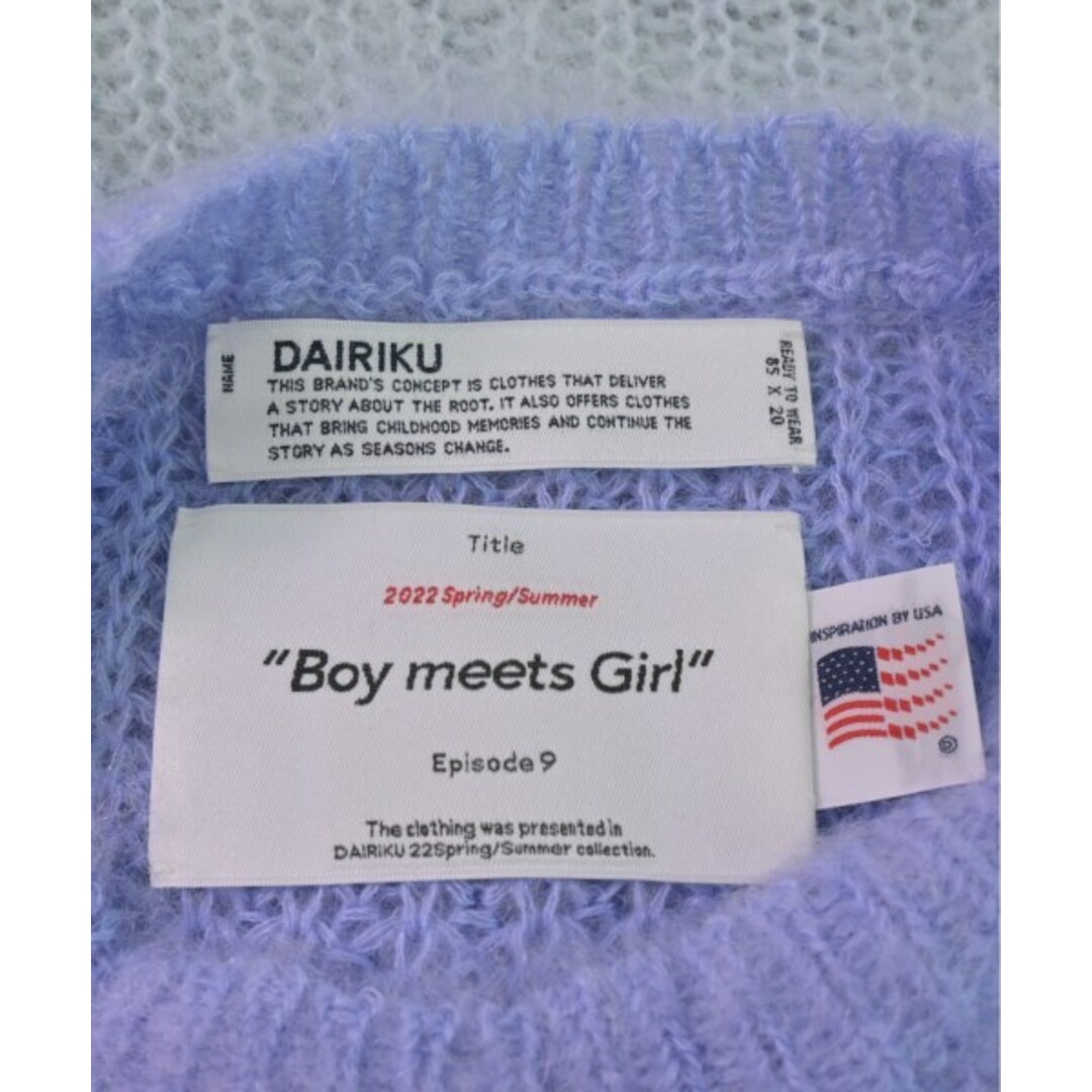 DAIRIKU ダイリク ニット・セーター F 紫x水色x紺等 【古着】【中古】 メンズのトップス(ニット/セーター)の商品写真