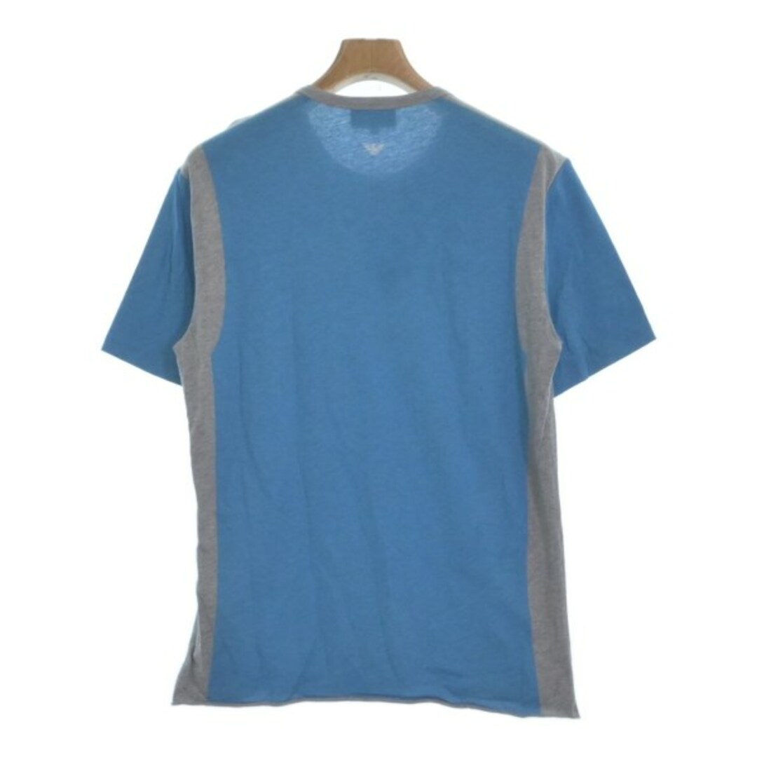 Emporio Armani(エンポリオアルマーニ)のEMPORIO ARMANI Tシャツ・カットソー M 水色xグレー 【古着】【中古】 メンズのトップス(Tシャツ/カットソー(半袖/袖なし))の商品写真