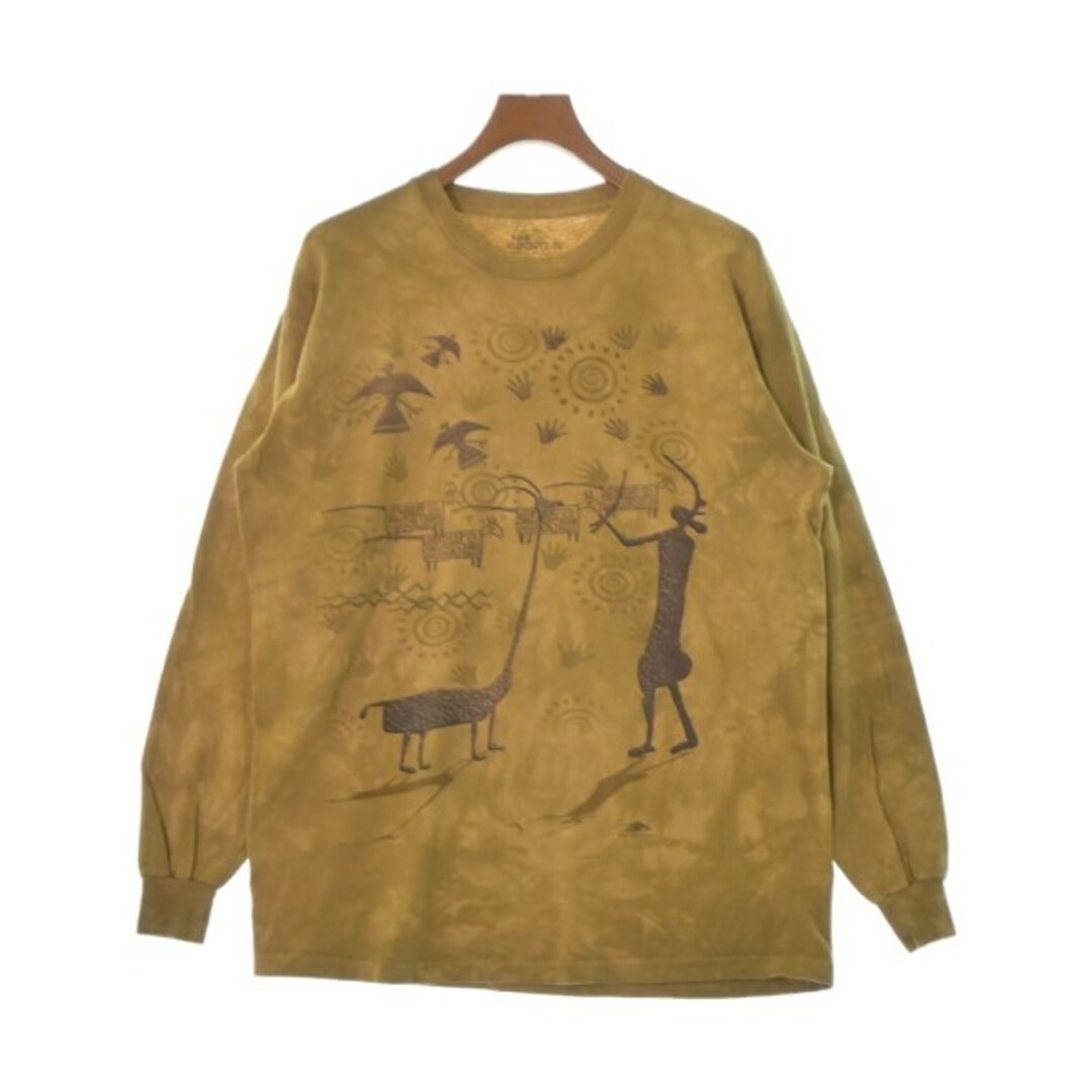 THE MOUNTAIN Tシャツ・カットソー L ベージュ(タイダイ) 【古着】【中古】 メンズのトップス(Tシャツ/カットソー(半袖/袖なし))の商品写真