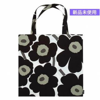 マリメッコ(marimekko)のマリメッコmarimekko　トートバッグ　エコバッグ　ブラック×オリーブ(トートバッグ)