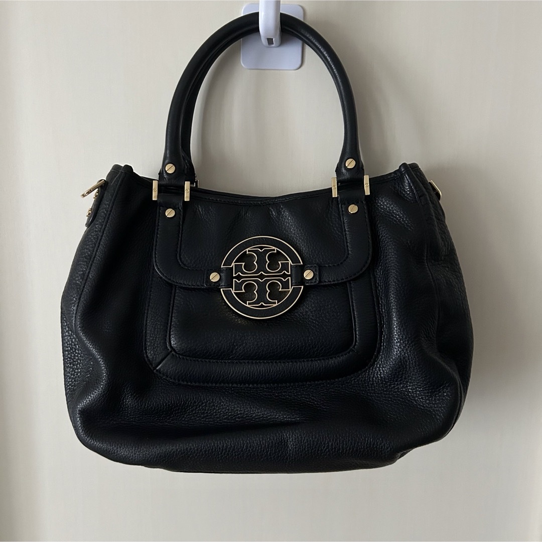 Tory Burch(トリーバーチ)のトリーバーチ　ハンドバッグ　アマンダ　ブラック　レザー レディースのバッグ(ハンドバッグ)の商品写真