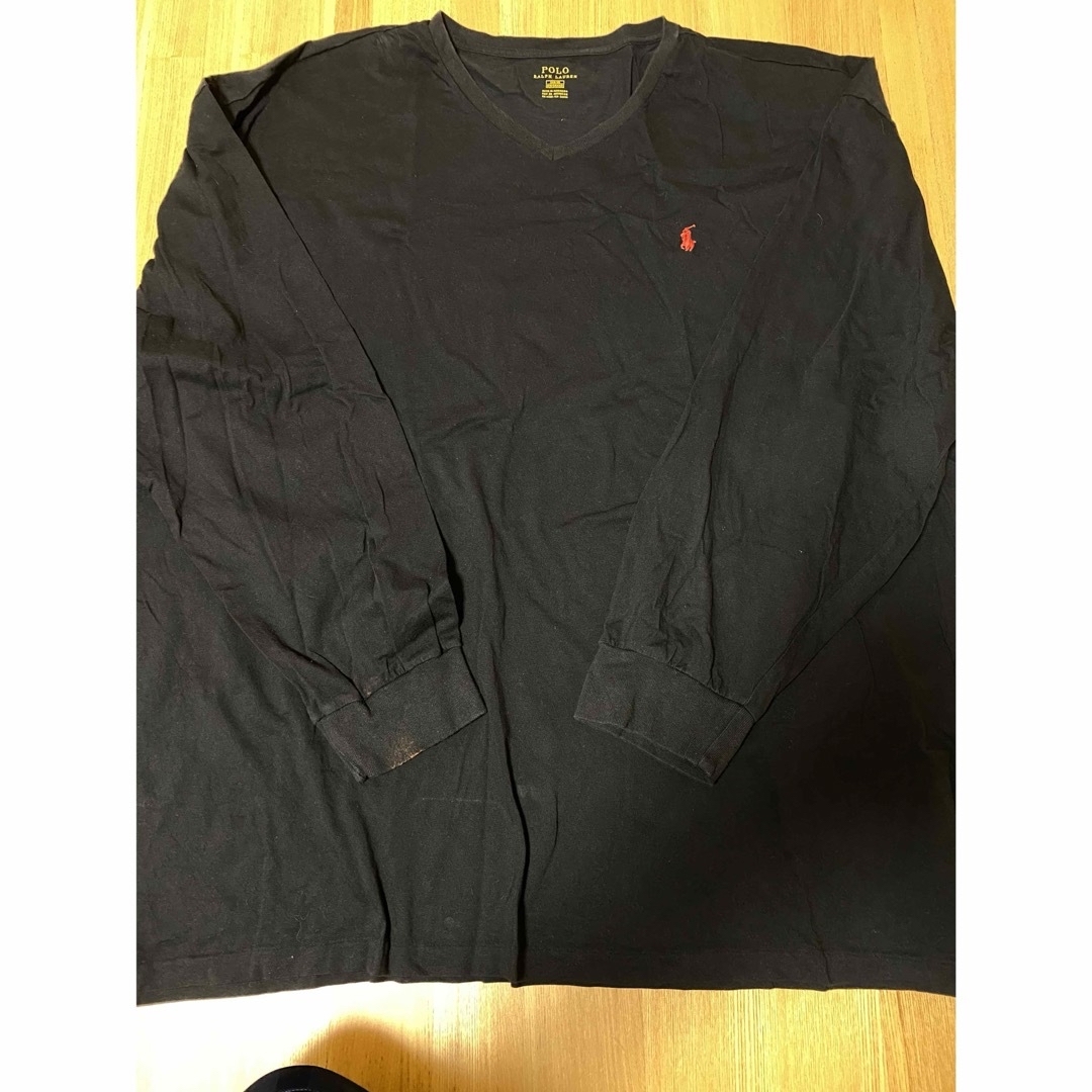 POLO RALPH LAUREN(ポロラルフローレン)のラルフローレン／ロングTシャツ／サイズ3XL／ブラック／ゆるダボ メンズのトップス(Tシャツ/カットソー(七分/長袖))の商品写真