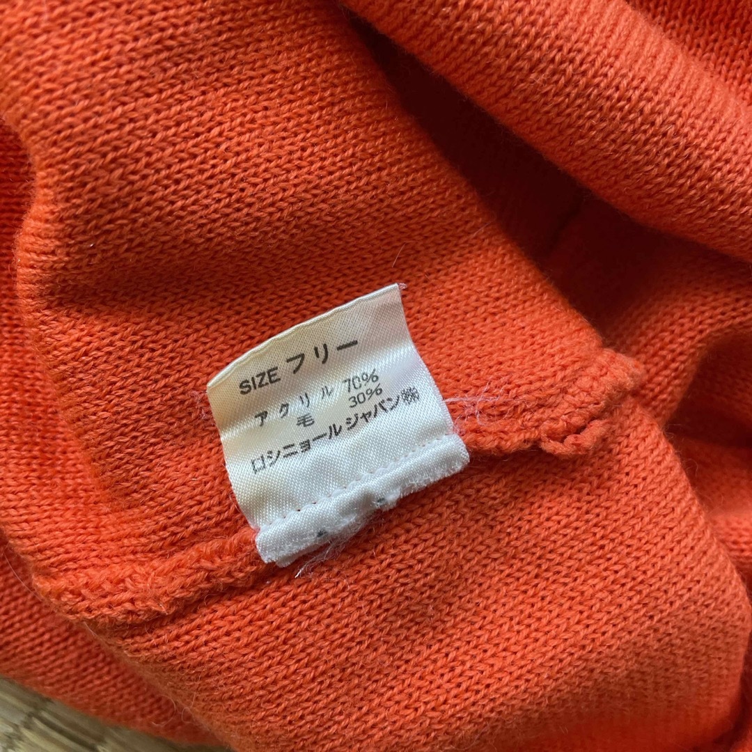 オレンジニット帽 レディースの帽子(ニット帽/ビーニー)の商品写真