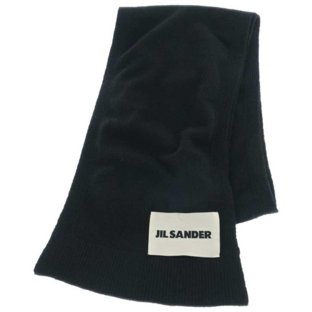 Jil Sander(ジルサンダー)のJIL SANDER ジルサンダー マフラー - 黒 【古着】【中古】 メンズのファッション小物(マフラー)の商品写真