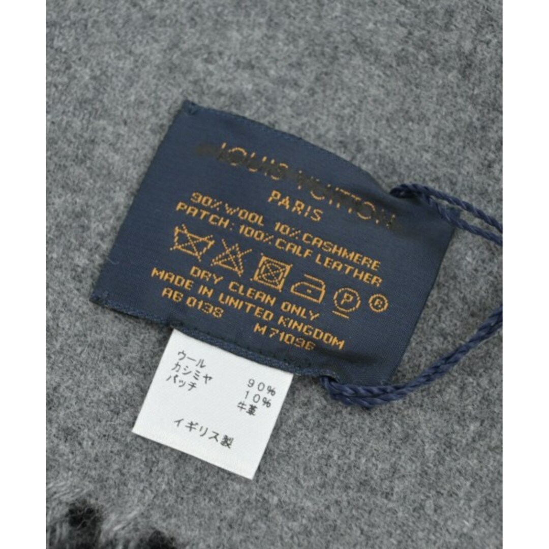 LOUIS VUITTON(ルイヴィトン)のLOUIS VUITTON ルイヴィトン マフラー - 黒等 【古着】【中古】 メンズのファッション小物(マフラー)の商品写真