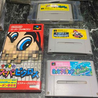 送料無料　マリオのピクロス　マリオカート　ヨッシーアイランド　スーパーファミコン(家庭用ゲームソフト)