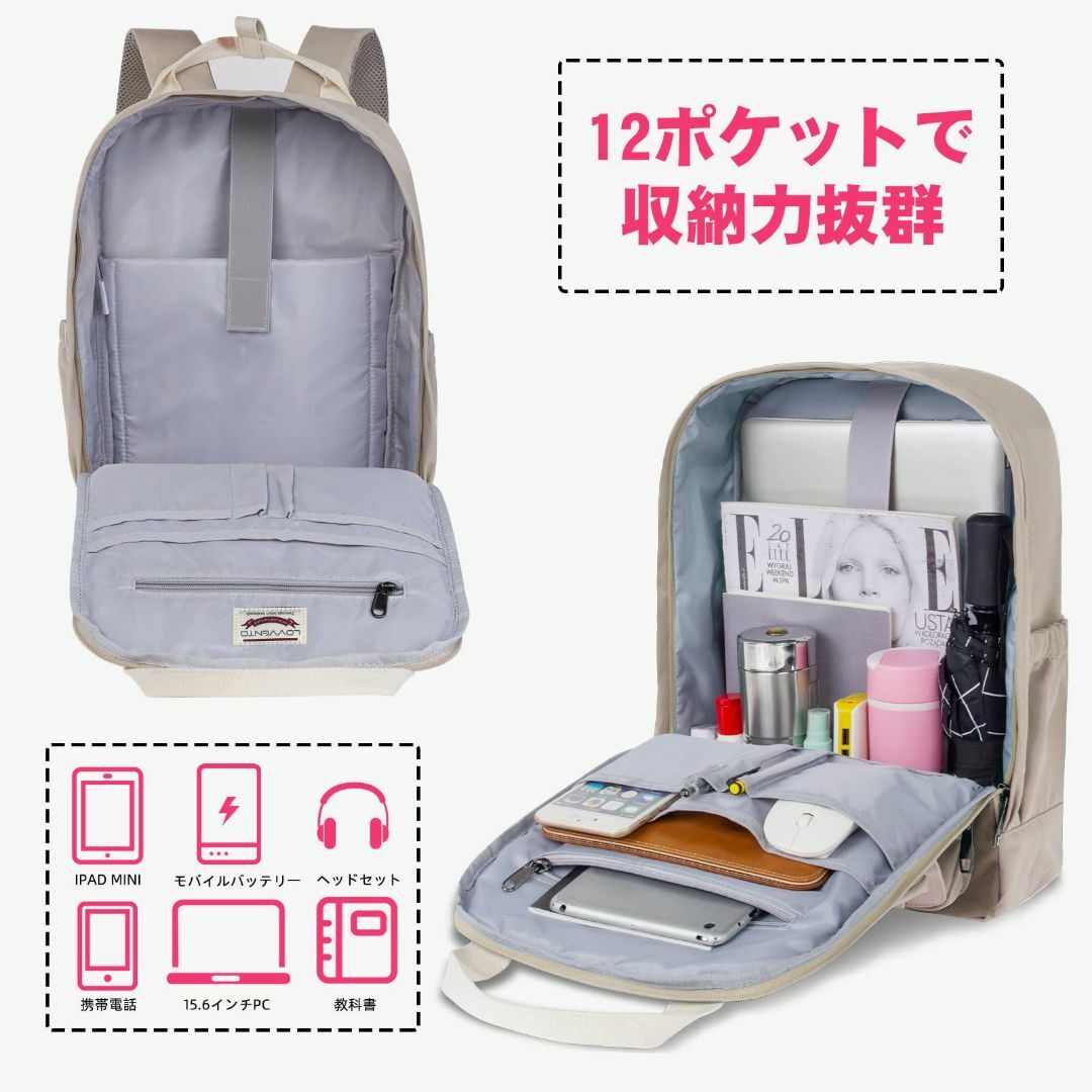 【色: ブルー/グレー】[lovvento] リュック レディース バックパック その他のその他(その他)の商品写真