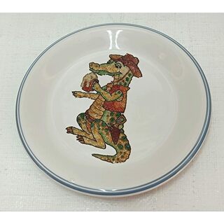古い　NEWCOR社／タイランド　ワニストーンウェア　ディッシュ　飾り皿