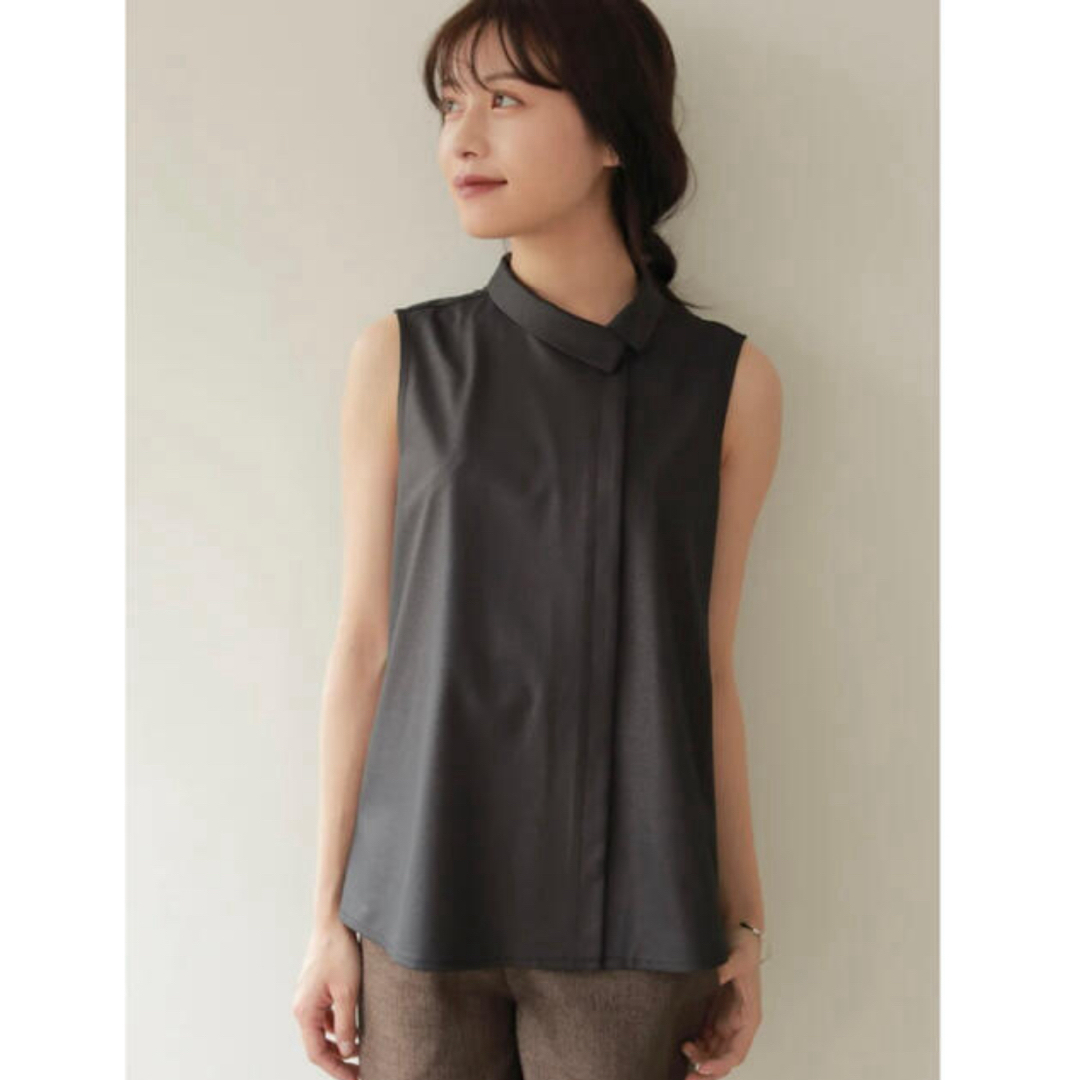 l'or ロル Asymmetry Collar Shirt レディースのトップス(シャツ/ブラウス(半袖/袖なし))の商品写真