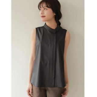 l'or ロル Asymmetry Collar Shirt(シャツ/ブラウス(半袖/袖なし))