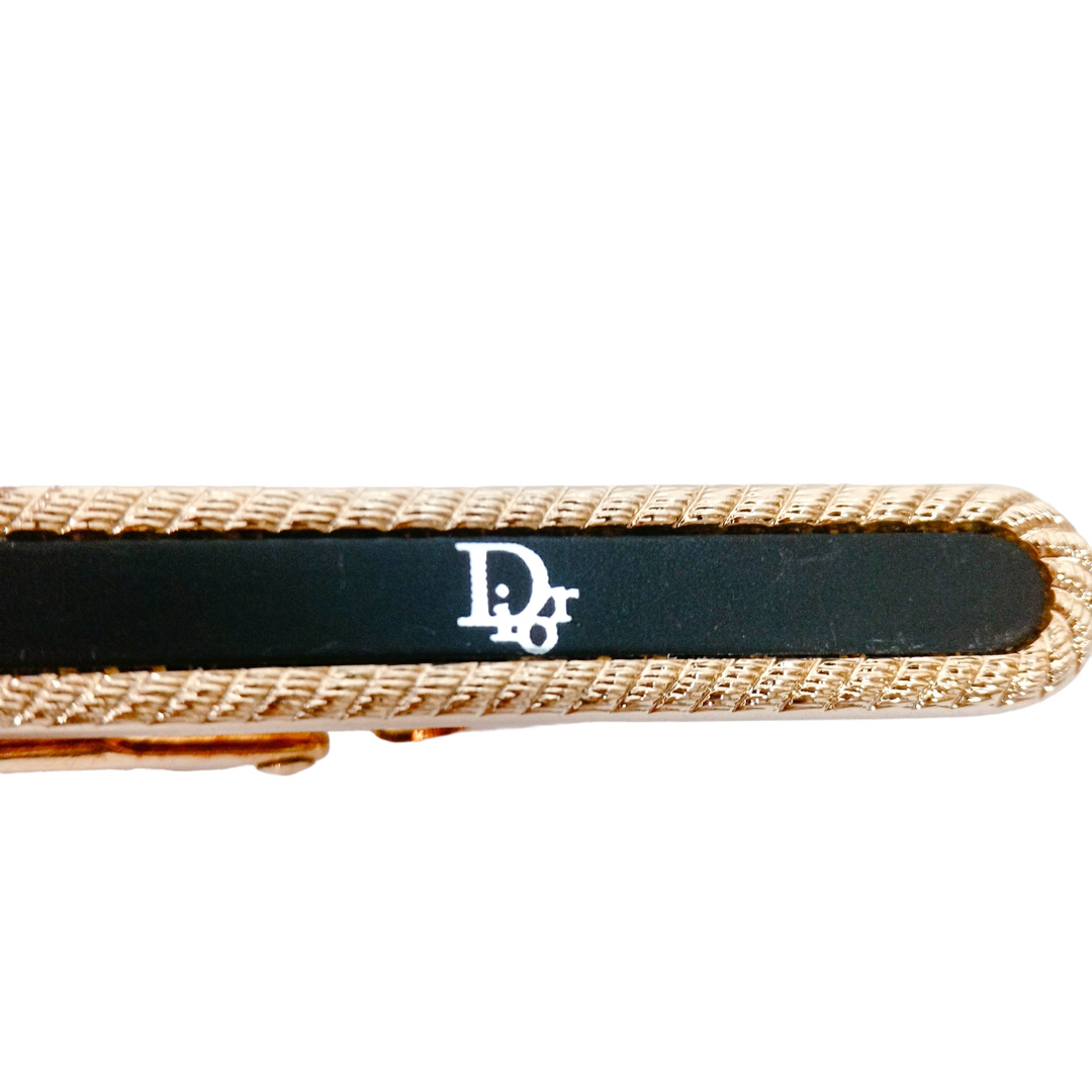 Christian Dior(クリスチャンディオール)の美品 ディオール ネクタイピン ゴールド ブラック ロゴ メンズのファッション小物(ネクタイピン)の商品写真