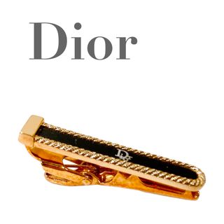 クリスチャンディオール(Christian Dior)の美品 ディオール ネクタイピン ゴールド ブラック ロゴ(ネクタイピン)