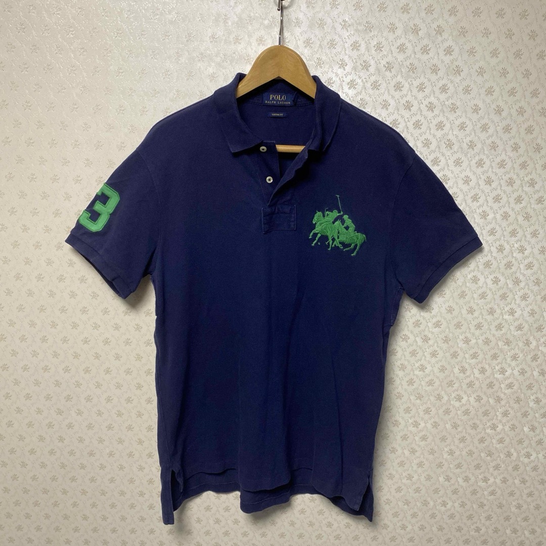 POLO RALPH LAUREN(ポロラルフローレン)の♻️ポロラルフローレン♻️メンズ♻️半袖ポロシャツ♻️ネイビー/鹿の子 メンズのトップス(ポロシャツ)の商品写真