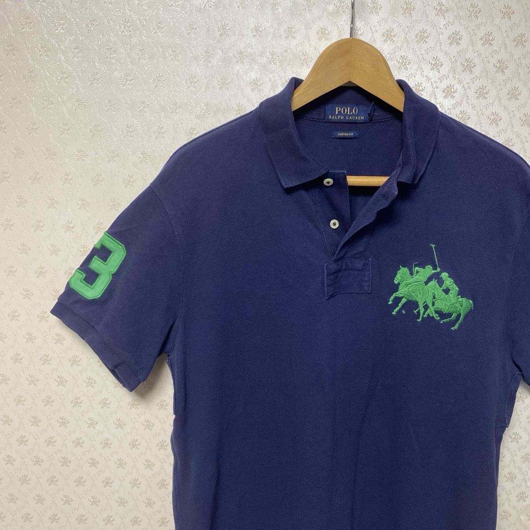 POLO RALPH LAUREN(ポロラルフローレン)の♻️ポロラルフローレン♻️メンズ♻️半袖ポロシャツ♻️ネイビー/鹿の子 メンズのトップス(ポロシャツ)の商品写真