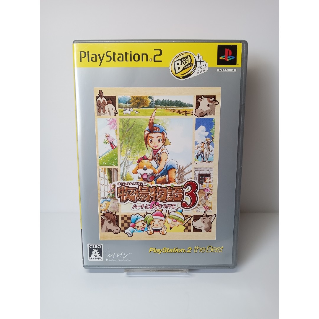 PlayStation2(プレイステーション2)のps2 牧場物語3　ハートに火をつけて エンタメ/ホビーのゲームソフト/ゲーム機本体(家庭用ゲームソフト)の商品写真