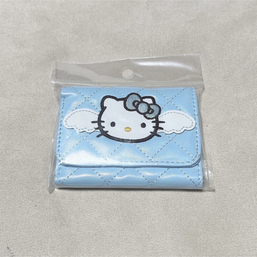 サンリオ キティ 財布 キルティング 韓国 水色 レディースのファッション小物(財布)の商品写真