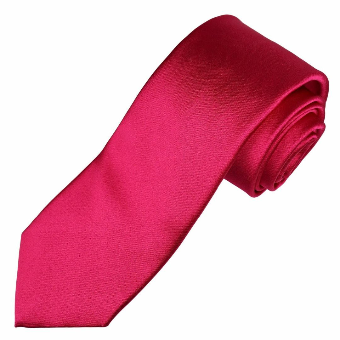 【色: ピンク】[ミチコロンドン] 大きい方用 ロングネクタイ 全長 170cm メンズのファッション小物(その他)の商品写真