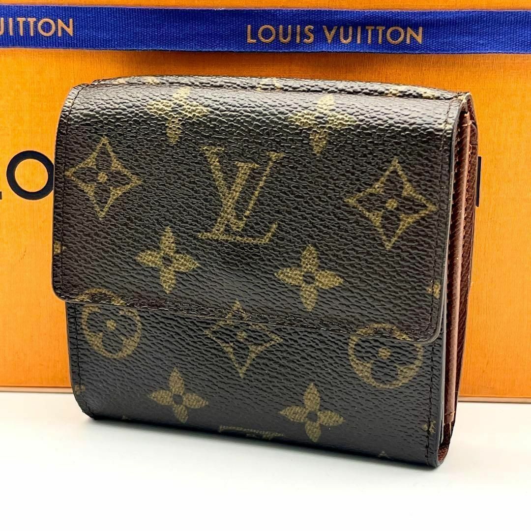 LOUIS VUITTON(ルイヴィトン)のルイヴィトン 3つ折り財布 モノグラム 茶 ポルトモネビエカルトクレディ レディースのファッション小物(財布)の商品写真