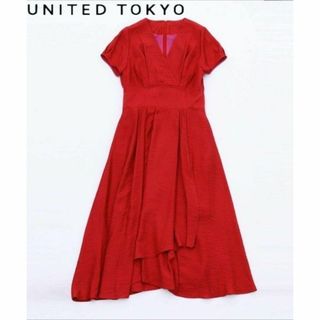 ユナイテッドトウキョウ(UNITED TOKYO)のUNITED TOKYO カシュクールフレアワンピース ユナイテッドトウキョウ(ひざ丈ワンピース)