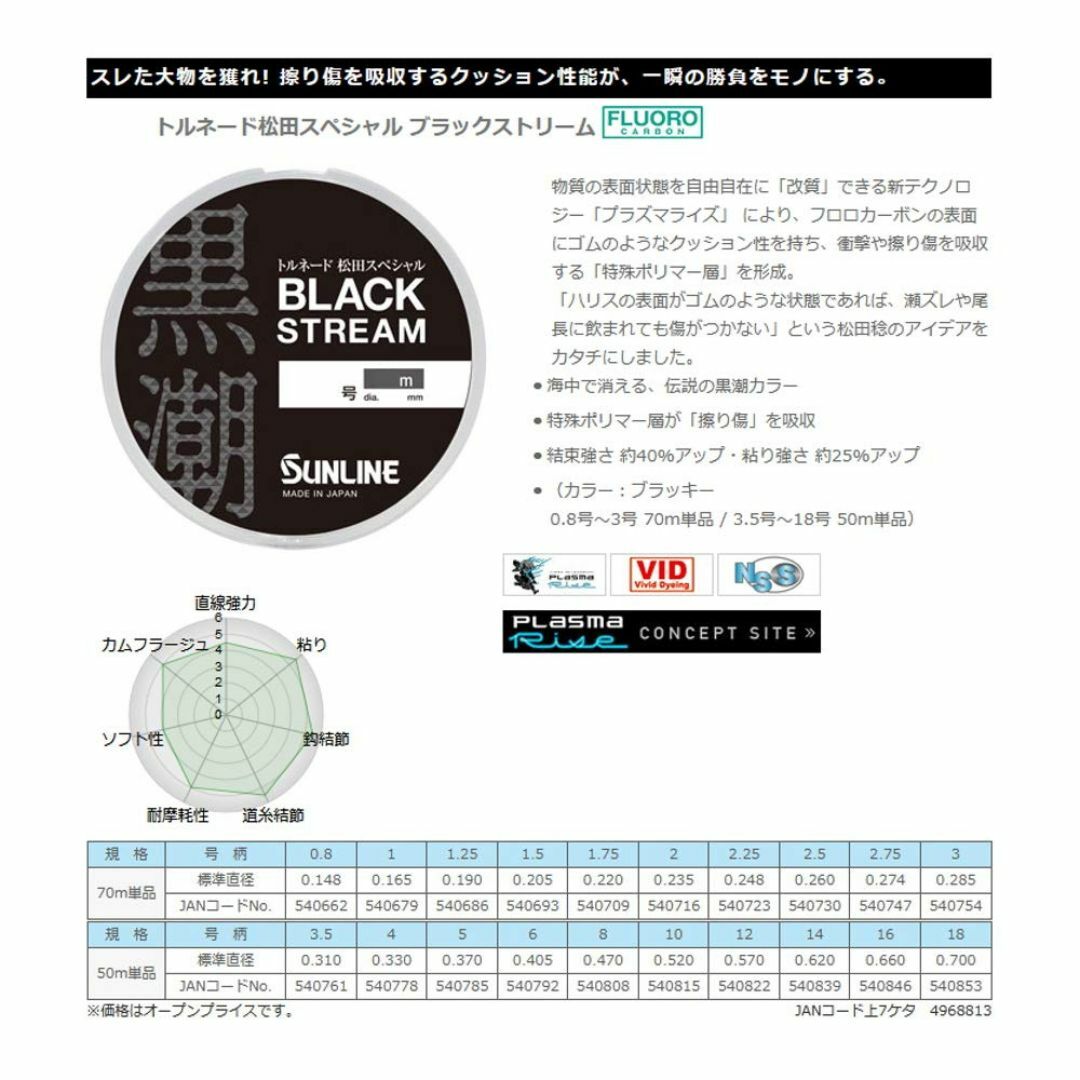 スタイル:70m  2号サンラインSUNLINE ライン トルネード 松田 スポーツ/アウトドアのフィッシング(釣り糸/ライン)の商品写真