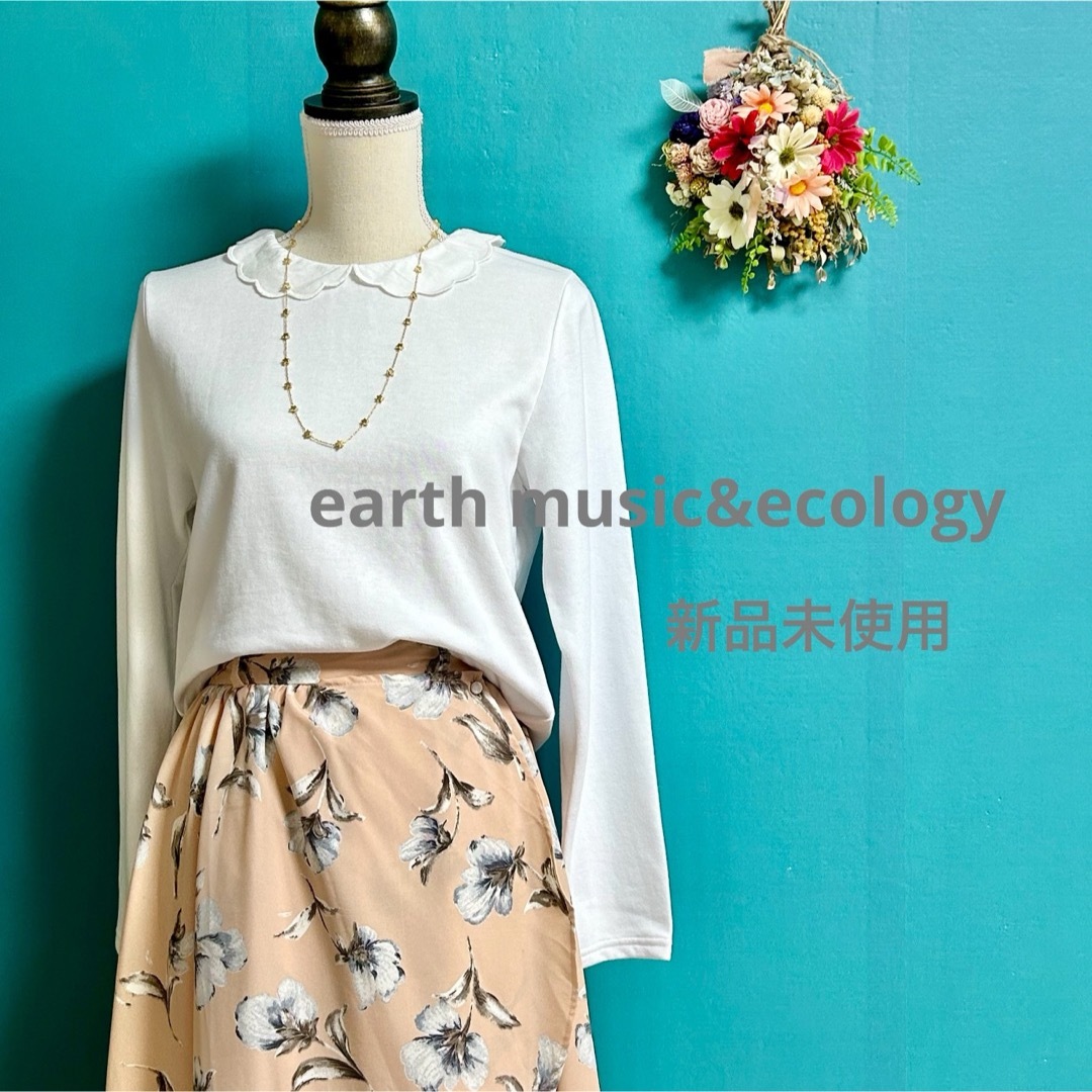 earth music & ecology(アースミュージックアンドエコロジー)のアースミュージックアンドエコロジー  洗える 新品 衿スカラッププルオーバー レディースのトップス(カットソー(長袖/七分))の商品写真