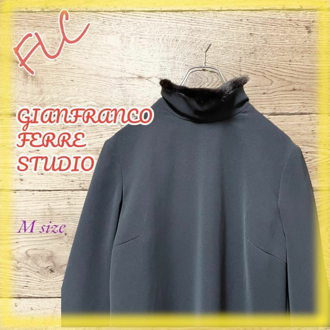 Gianfranco FERRE(ジャンフランコフェレ)のGIANFRANCO FERRE❤お洒落⭐️ファー♡ミディ丈ワンピース M レディースのワンピース(ロングワンピース/マキシワンピース)の商品写真