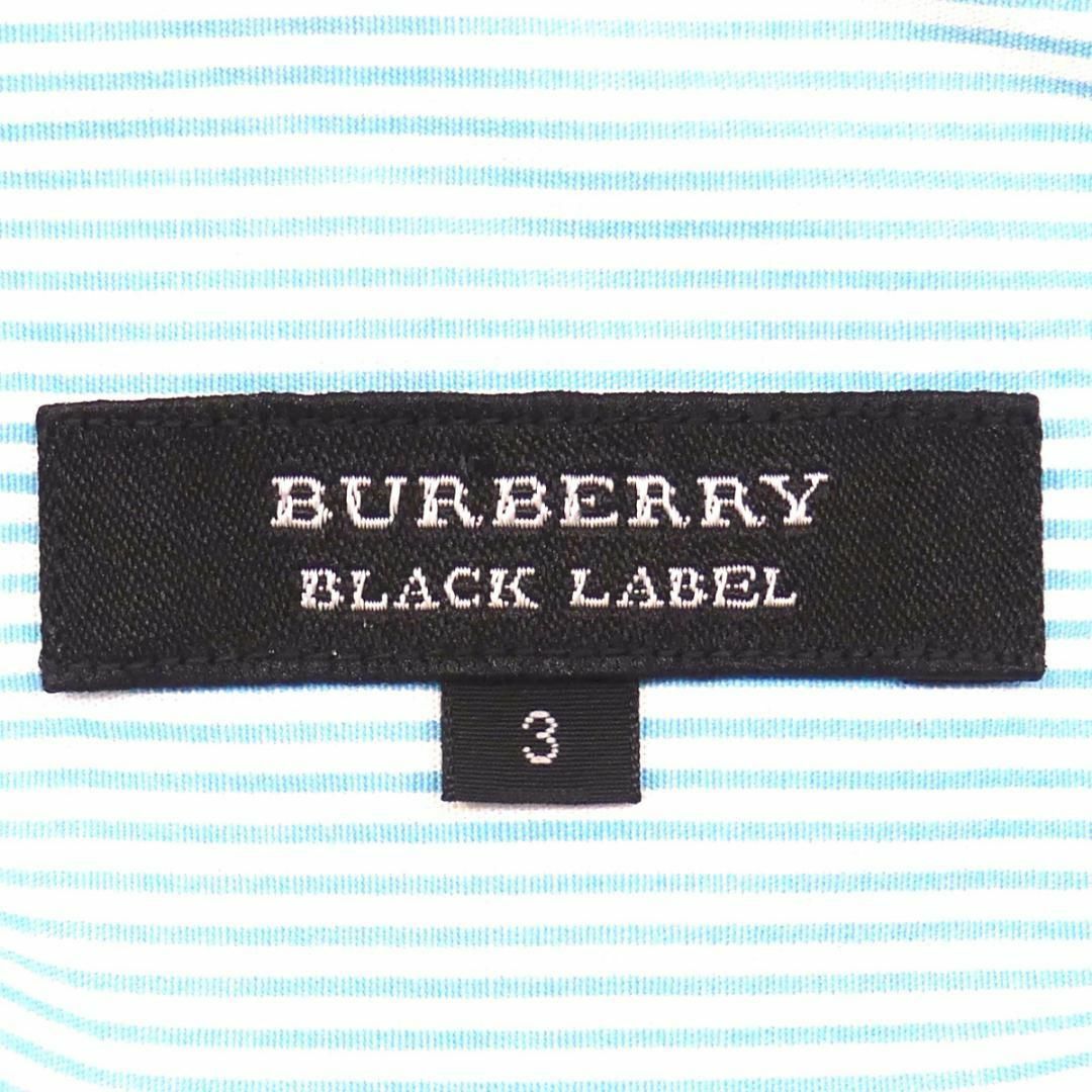 BURBERRY BLACK LABEL(バーバリーブラックレーベル)の廃盤 バーバリーブラックレーベル シャツ L 青 ストライプ 刺繍 NR3861 メンズのトップス(その他)の商品写真