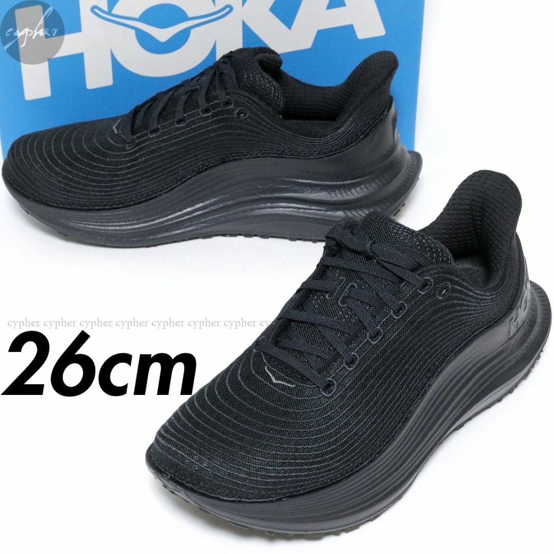 HOKA ONE ONE(ホカオネオネ)の26cm 新品 HOKA ONE ONE TC 1.0 ブラック 黒 ホカ メンズの靴/シューズ(スニーカー)の商品写真