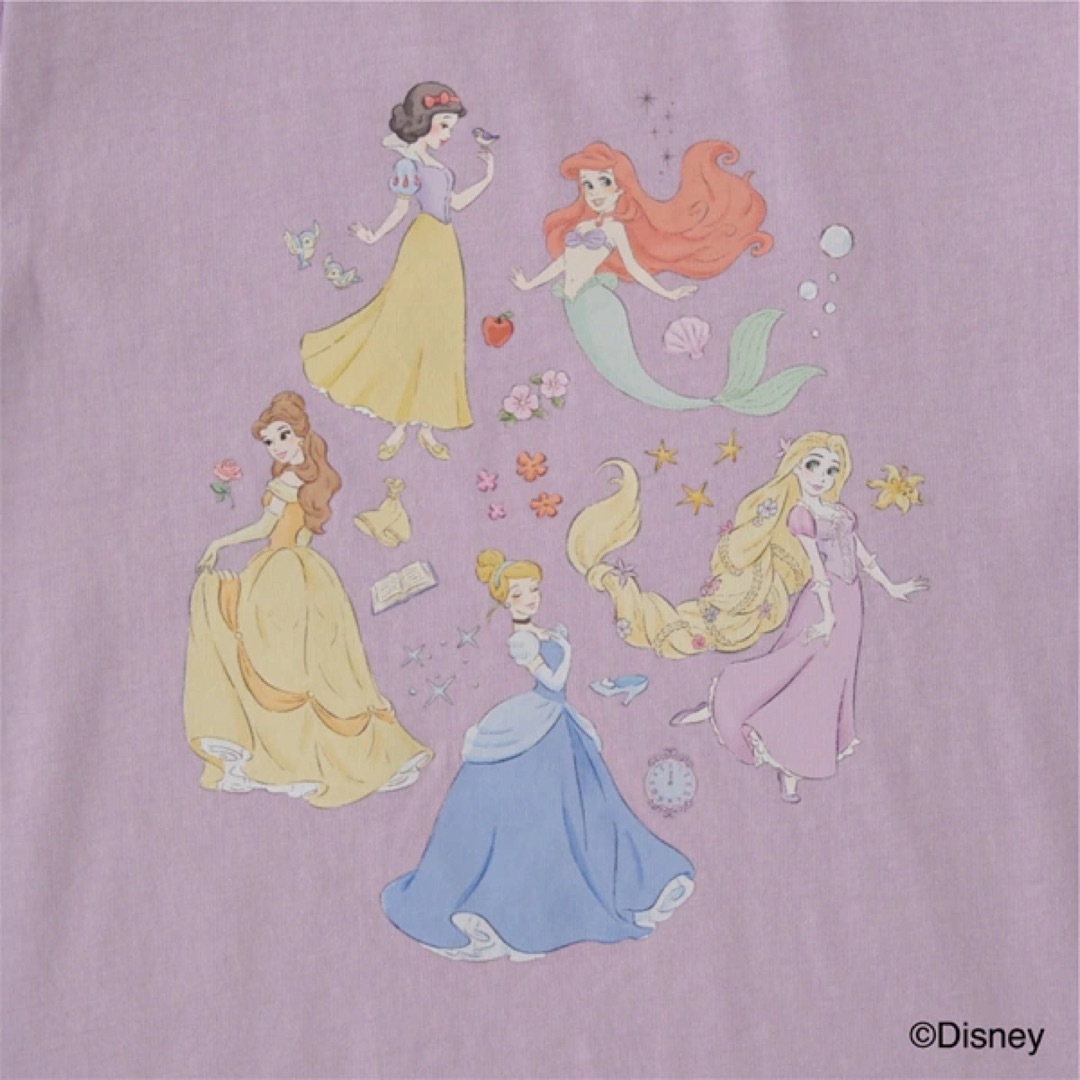 Disney(ディズニー)のDisney Princess Tシャツ キッズ/ベビー/マタニティのキッズ服女の子用(90cm~)(Tシャツ/カットソー)の商品写真
