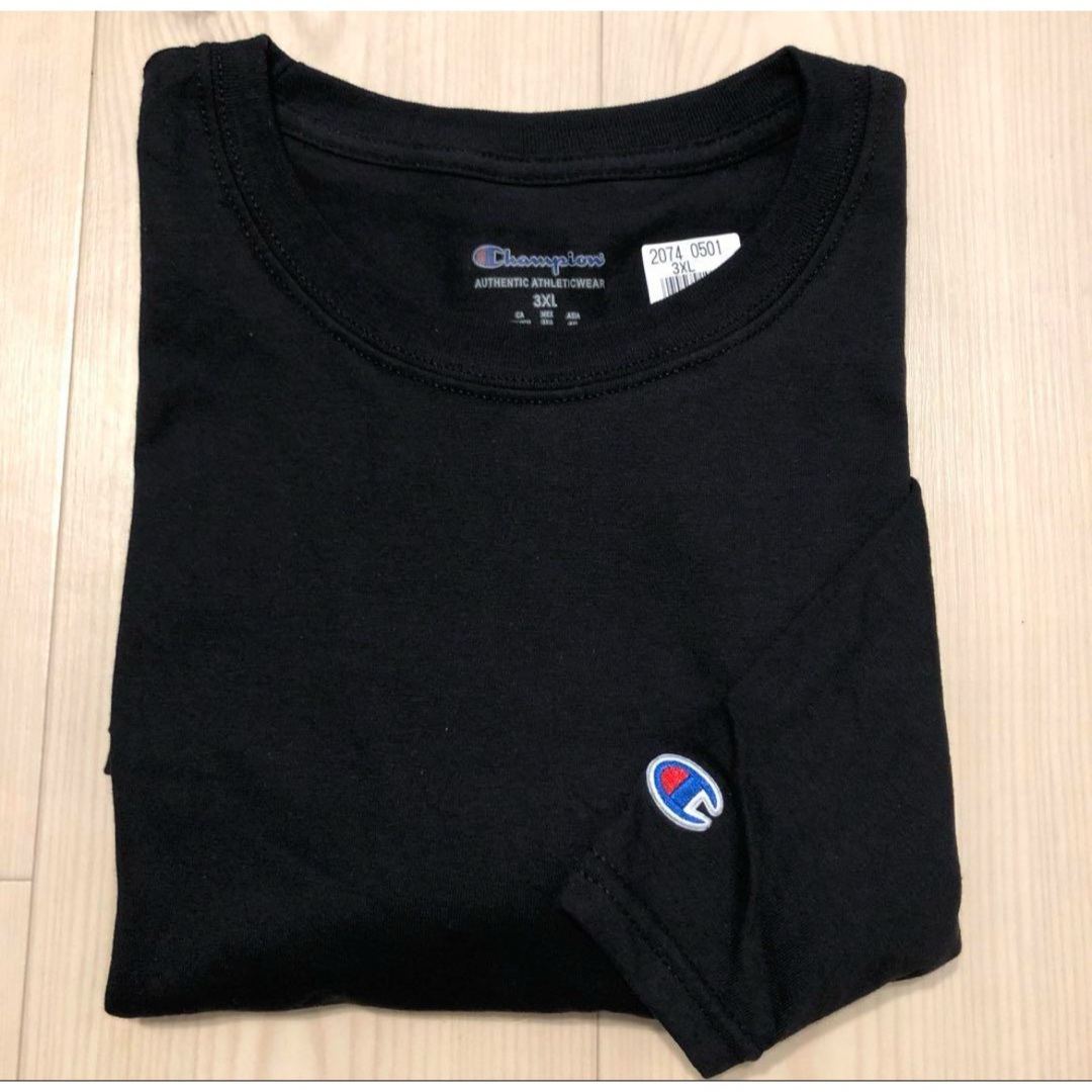 Champion(チャンピオン)の【希少】champion チャンピオン tシャツ黒  ビックシルエット 3XL メンズのトップス(Tシャツ/カットソー(半袖/袖なし))の商品写真