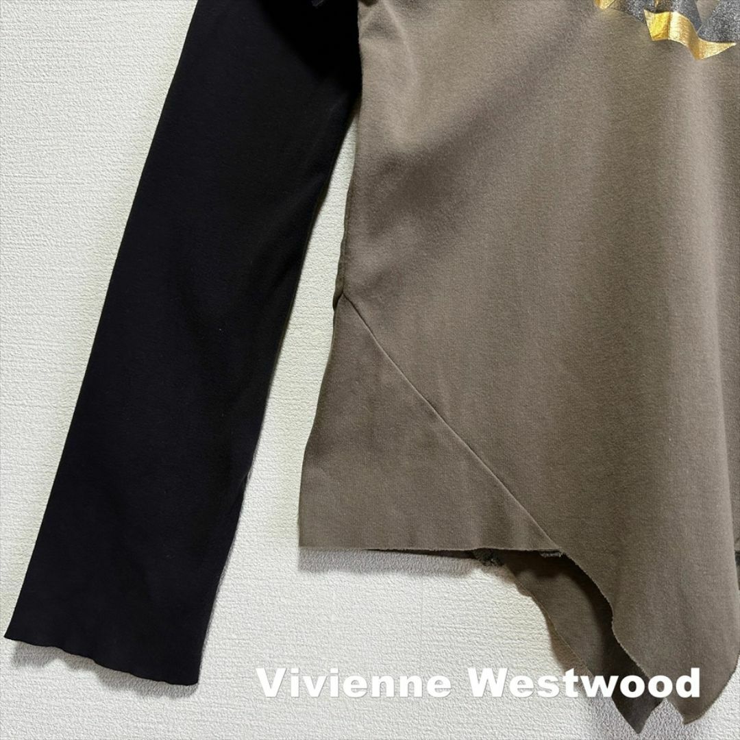 Vivienne Westwood(ヴィヴィアンウエストウッド)の【Vivienne Westwood】ショルダーカット コルセット カットソー レディースのトップス(カットソー(長袖/七分))の商品写真