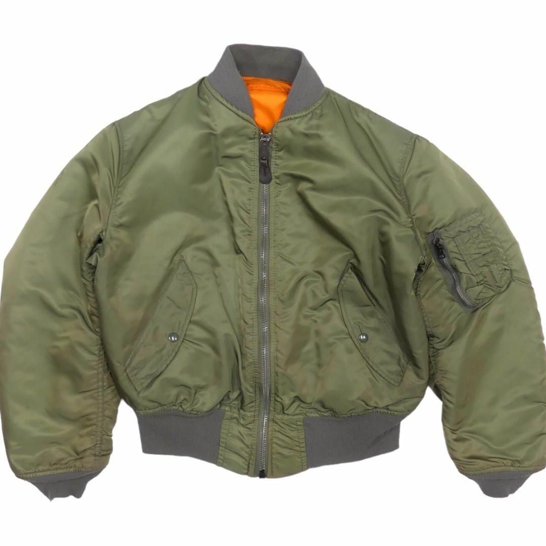 ALPHA INDUSTRIES(アルファインダストリーズ)のMA-1 フライトジャケット アルファ M 90’s USA カーキ JJ920 メンズのジャケット/アウター(フライトジャケット)の商品写真