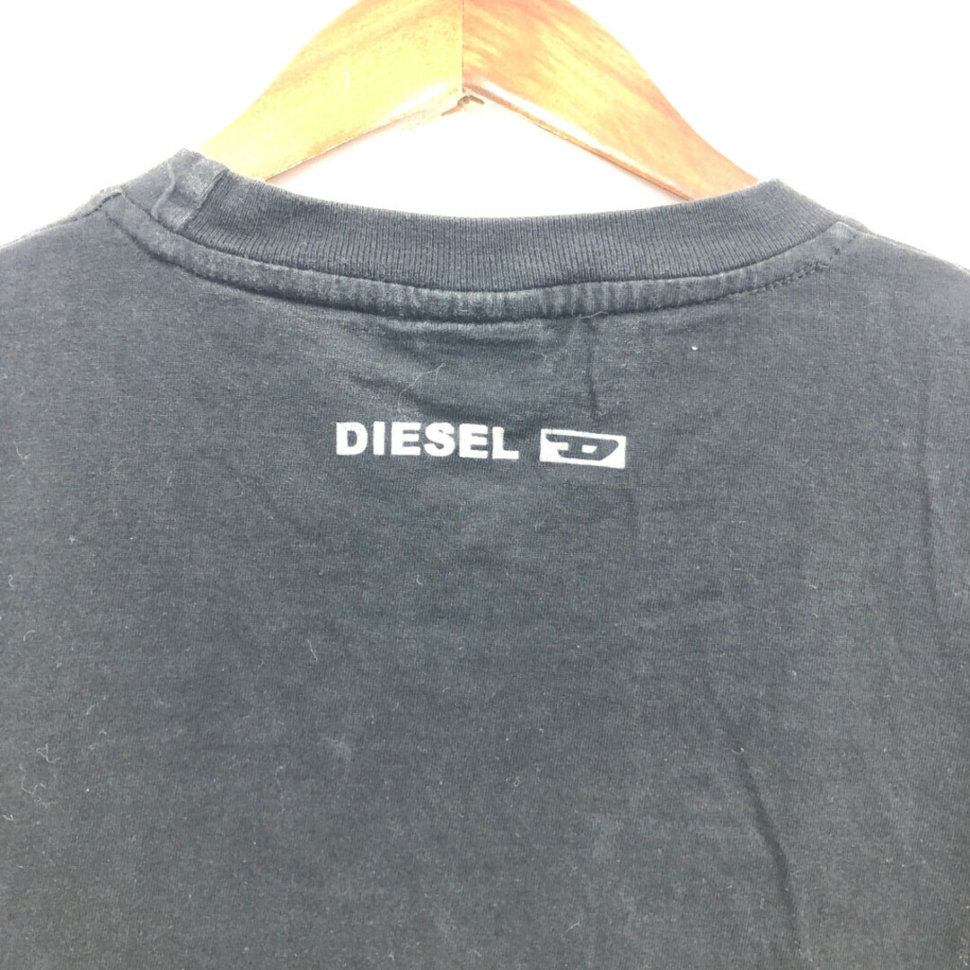 DIESEL(ディーゼル)のDIESEL ディーゼル ロゴ 半袖Ｔシャツ ブラック (メンズ M) 中古 古着 Q6452 メンズのトップス(Tシャツ/カットソー(半袖/袖なし))の商品写真