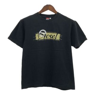 ディーゼル(DIESEL)のDIESEL ディーゼル ロゴ 半袖Ｔシャツ ブラック (メンズ M) 中古 古着 Q6452(Tシャツ/カットソー(半袖/袖なし))