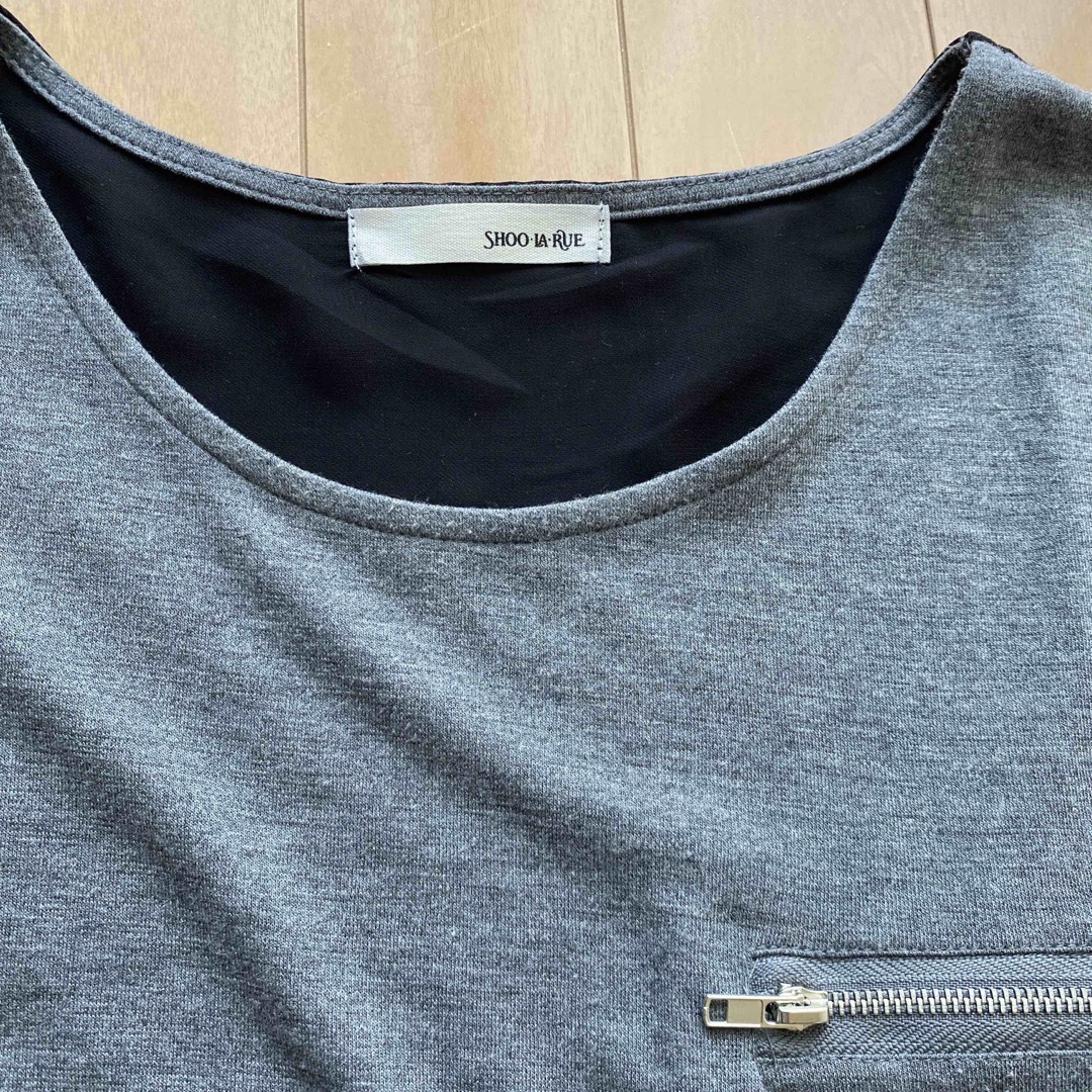 SHOO・LA・RUE(シューラルー)のSHOO-LA-RUE　バックシアートップス　M レディースのトップス(Tシャツ(半袖/袖なし))の商品写真