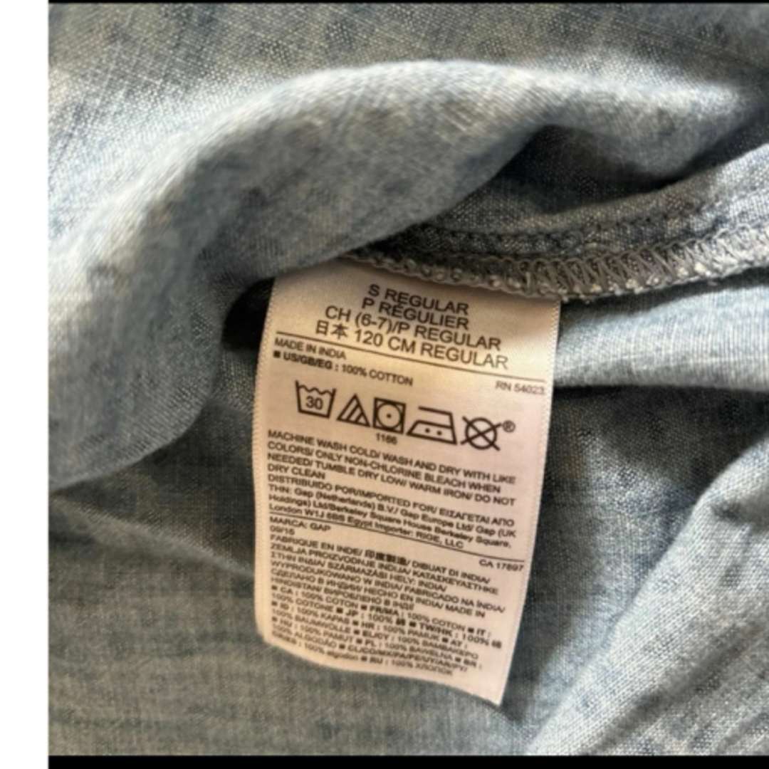 GAP(ギャップ)のシャツワンピース 長袖　GAP キッズ　120 キッズ/ベビー/マタニティのキッズ服女の子用(90cm~)(ジャケット/上着)の商品写真