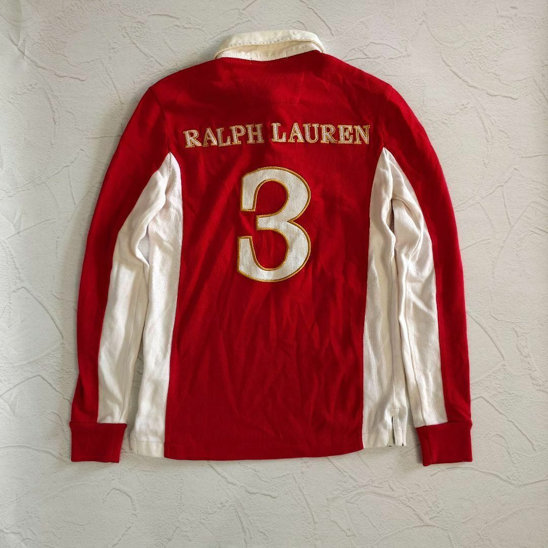 POLO RALPH LAUREN(ポロラルフローレン)のラルフローレンスポーツ　レディース　ラガーシャツ　ワッペン　エンブレム xs レディースのトップス(Tシャツ(長袖/七分))の商品写真