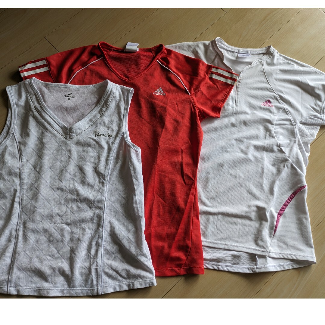 adidas(アディダス)のレディース　スポーツシャツ　Lサイズ レディースのトップス(Tシャツ(半袖/袖なし))の商品写真