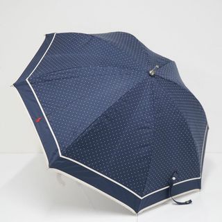 ポロラルフローレン(POLO RALPH LAUREN)の晴雨兼用 日傘 Polo Ralph Lauren ポロラルフローレン USED美品 ネイビー ドット　ピコレース UV 遮光 47cm S0625(傘)