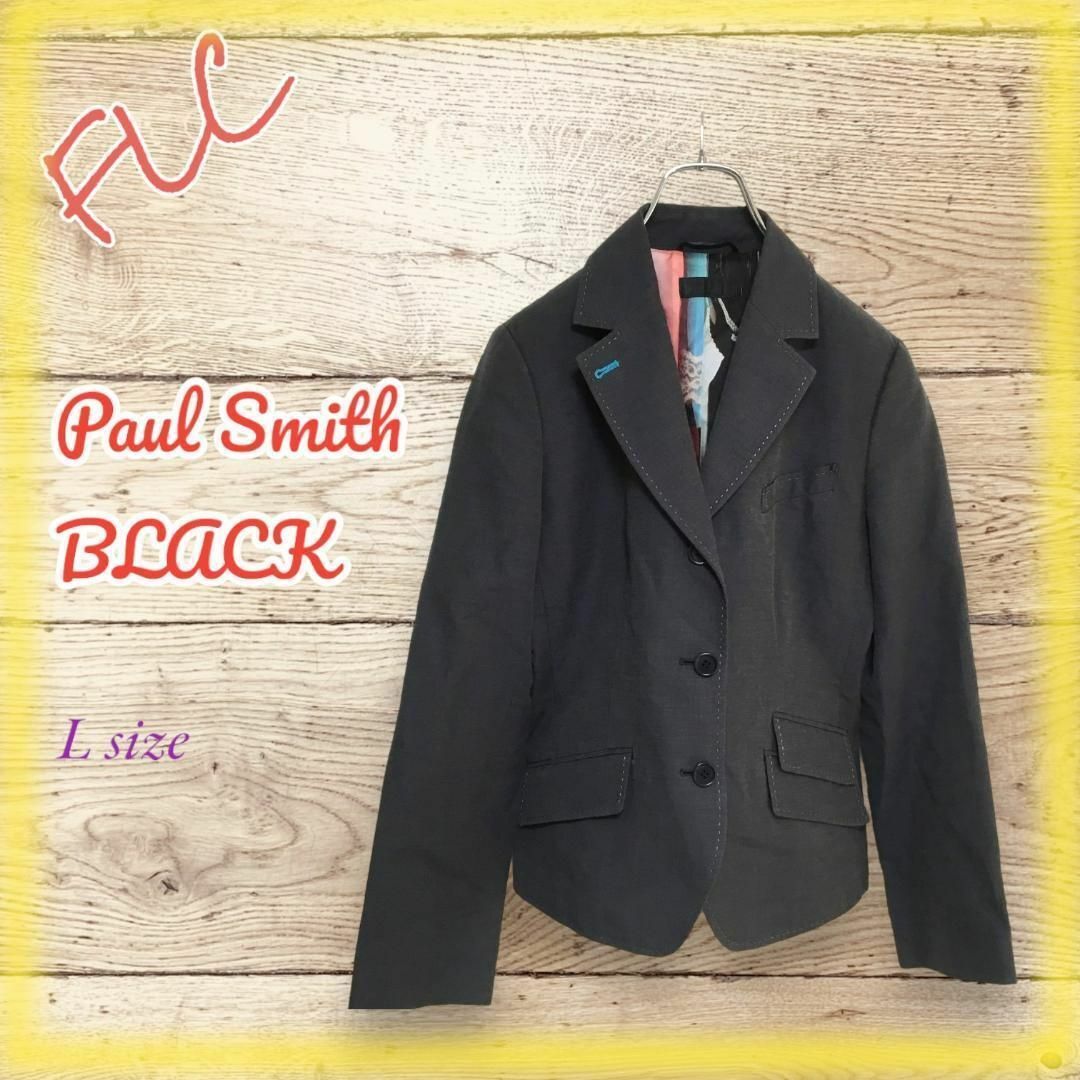 Paul Smith(ポールスミス)の美品⭐️Paul Smith BLACK❤お洒落♡ブランド♡ジャケット L レディースのジャケット/アウター(テーラードジャケット)の商品写真