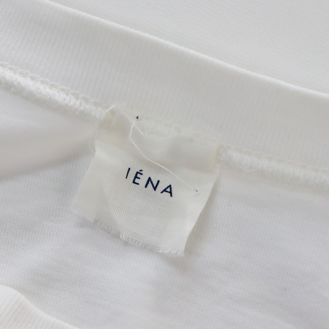 IENA(イエナ)のイエナ IENA ラウンドテールロングTシャツ/ホワイト カットソー 長袖 ロング スリット【2400013860833】 レディースのトップス(Tシャツ(長袖/七分))の商品写真