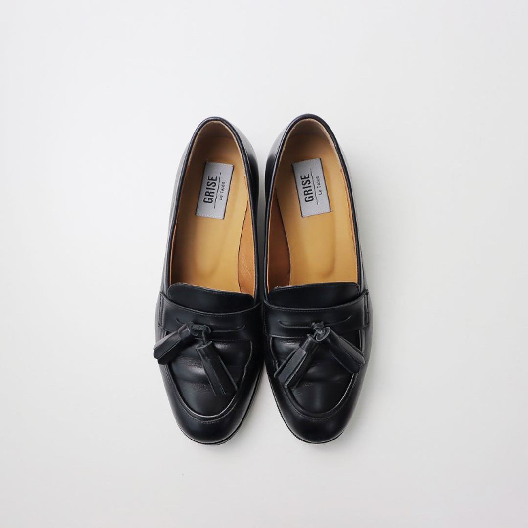 Le Talon ルタロン GRISE レザータッセルローファー 23.5cm/ブラック シューズ くつ 靴【2400013860888】 レディースの靴/シューズ(ローファー/革靴)の商品写真