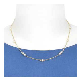 ミキモト(MIKIMOTO)のミキモト ベビーパール ステーション ネックレス K18 (K18YG) レディース MIKIMOTO 【中古】 【ジュエリー】(ネックレス)