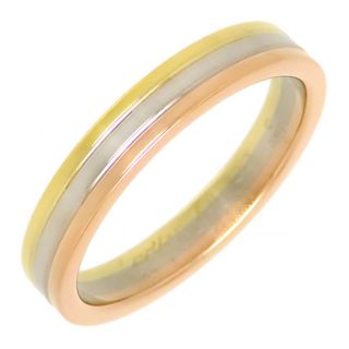 カルティエ(Cartier)のカルティエ スリーゴールド ウェディング リング #55 B4052255 750 (K18YG K18PG K18WG) ユニセックス CARTIER [美品] 【中古】 【ジュエリー】(リング(指輪))