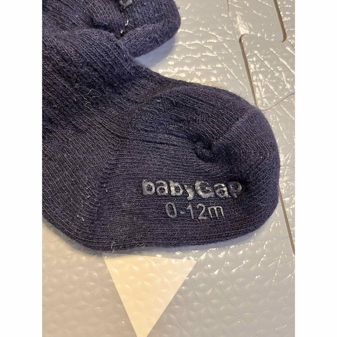 GAP(ギャップ)のベビーGAP おしりくまさんネイビー　0-12month キッズ/ベビー/マタニティのこども用ファッション小物(靴下/タイツ)の商品写真