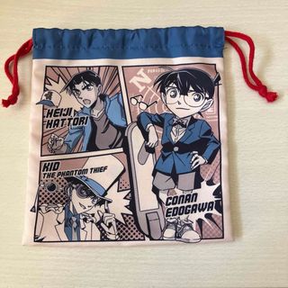 メイタンテイコナン(名探偵コナン)の名探偵コナン 巾着 服部平次 怪盗キッド 美品(その他)