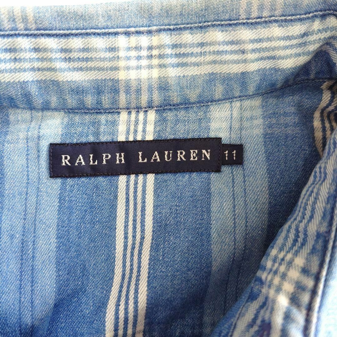 POLO RALPH LAUREN(ポロラルフローレン)のラルフローレン　インディゴ　ウエスタンシャツ　レディース　11 レディースのトップス(シャツ/ブラウス(長袖/七分))の商品写真